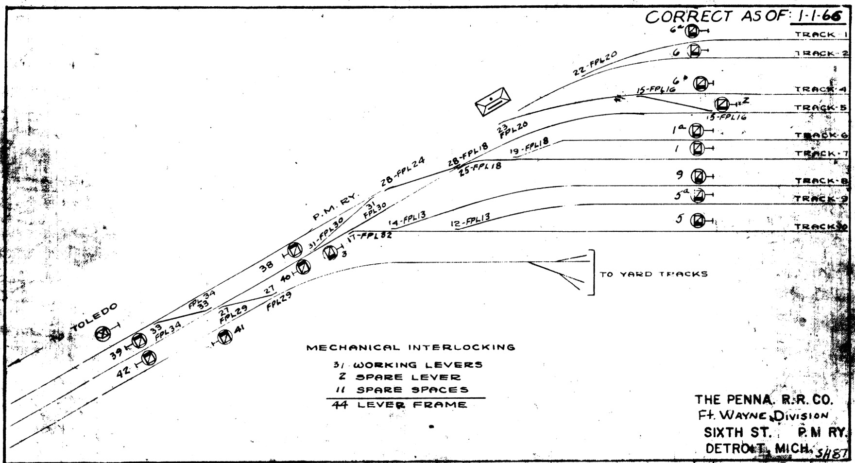 Sixth Street Interlocking Map